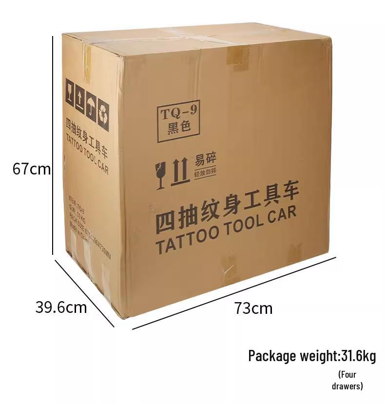 Tattoo Tool Cart with Drawer – Portable Roller Workstation Upgrade