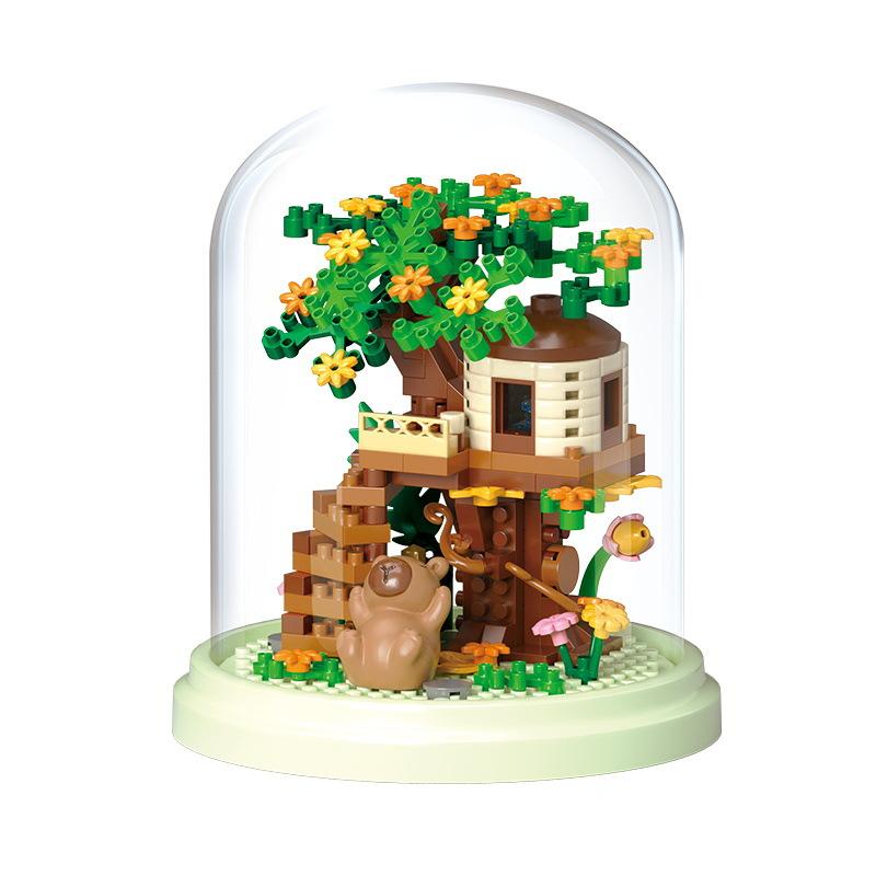 

Capybara Garden Tree House Street View Building Blocks DIY Assembly Girl Toy Gift Creative Educational Play Set