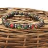 Bracciale Elastico Unisex Fatto a Mano con Perline Curative in Pietra Naturale Calsilica Arcobaleno da 8 mm, 7,5" Per Regalo CSB-12