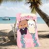 Customizable personalized beach towels Bubu Dudu themed designs.Suitable for the beach, yoga, sports;ideal as beach accessories