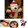 Festive Santa Claus Ventriloquist Puppet Toy Mouth Moving Plush Doll For Kids Christmas Gift