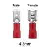 50Pcs 2.8/4.8/6.3mm Wire Connectors FDD/MDD1.25/2/5.5 Insulated Electrical Crimp Terminal Female/Male Spade Quick Disconnects