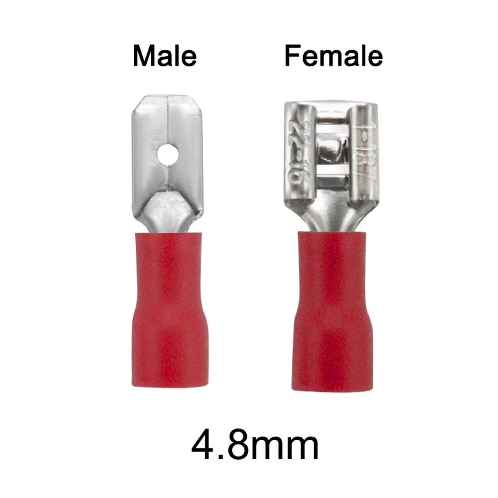 50Pcs 2.8/4.8/6.3mm Wire Connectors FDD/MDD1.25/2/5.5 Insulated Electrical Crimp Terminal Female/Male Spade Quick Disconnects