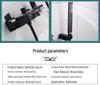 Waterfall Wall-Mounted Bathtub Faucet with Concealed Hot/Cold Shower Head Set