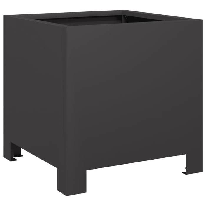 VidaXL Planter Black 30x30x30 Cm Steel, Planter, Patio Planter, Flower Box, Outdoor Planter, Box To 851185