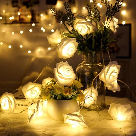 300cm String Light Decorative Battery Operated LED Rose Night Light