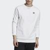 adidas Originals Trefoil Casual Pullover Sweatshirt, Men Long Sleeve Sports Daily Tops White ED6208