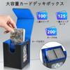 Deck Trading Card Card Game Deck Magnetic Holds 100 Waterproof PU Sleeve Top Loader Vertical Includes 2 Dividers 1 for Duel Masters Case, Case, Box,