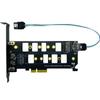 PCIE 4.0 To Dual M.2 NVMe SSD Adapter Card, Black