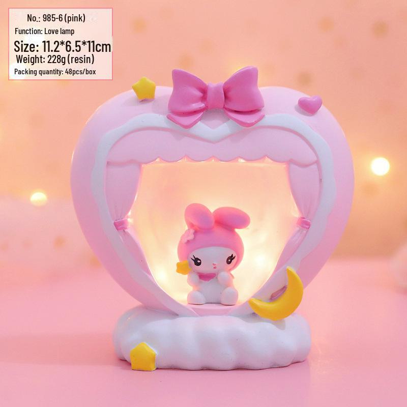 Student Desk USB Touch Night Light - Eye Protection, Cute Pet Design, Milk Star Light, Rechargeable Bedside Lamp