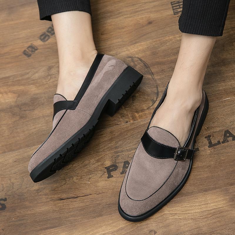 

Мужские туфли Leafers Monk Shoes для делового костюма, повседневные кожаные туфли, коричневые свадебные блейзеры, туфли-седла, большие размеры EU: 48 бежевый