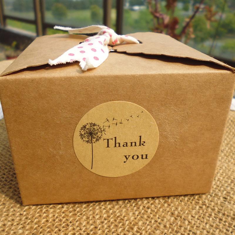 120 ks Cena Kulatá Děkuji Pampeliška Pečetní Nálepka Pečení Balení Sáček na Sušenky Děkuji Nálepka Štítek