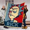 1 Stück Rick Sanchez Outdoor Flanell Überwurfdecke Weich, Leicht & Warm