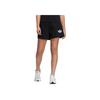 Adidas Originals Solid Color Elastic Waist Sports Shorts Women Shorts Black HH9448