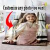 Customize Photos Customize Your Photo Blanket Gift Customizable Blanket Soft & Cozy Suitable for Livingroom Home Decor Office Office Chair