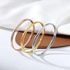 Titanium Steel Smooth Arc Buckle Bracelet - Women's Simple Fashion Jewelry