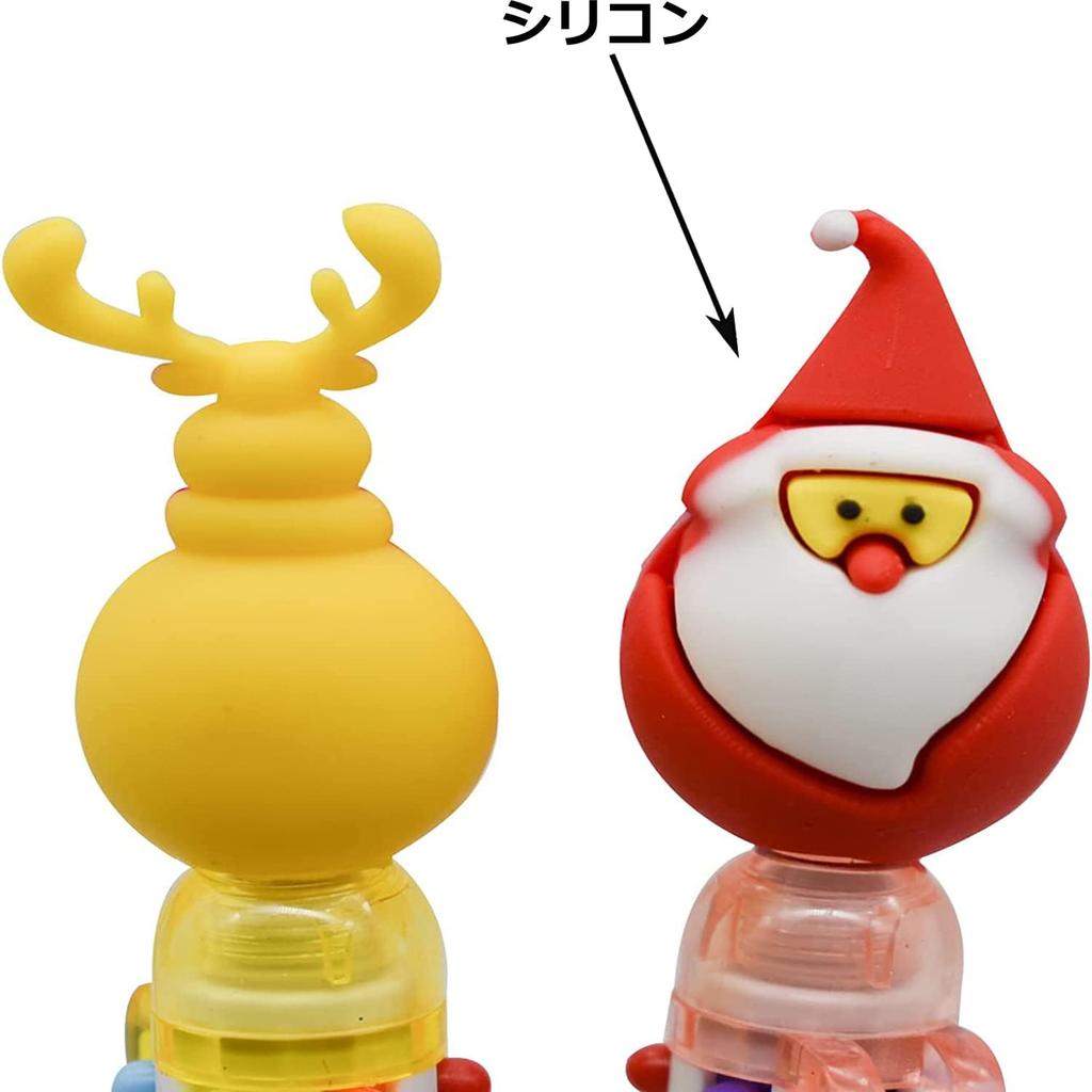 Maydahui Cute 6 Color Christmas Ballpoint Pen Set of 12 Black Ink Stylish Cute Stationery 0.5mm Oil-Based Multi-Function Multi-Color