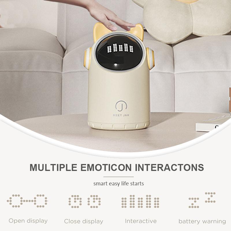 2L Mini Smart Tisch Mülleimer mit Display Haushalt Kinder Schlafzimmer Automatische Sensor Desktop Mülleimer Badezimmer Toilette Abfallkorb