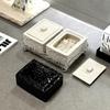 Ceramic Cotton Swab Box Hammered Pattern Toothpick Holder Cotton Swab Jar  Bathroom Accessories