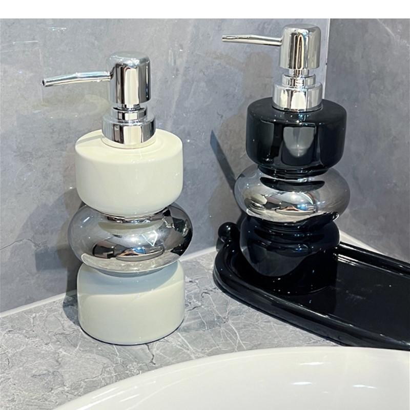 Luxuriöser Keramik-Seifenspender Bade-Duschgel gefüllt mit Lotion Flasche Hotel Toilette Hand Heim Badezimmer Zubehör