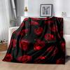 Stained Glass Rose Flannel Blanket,Lightweight,Office Blanket,Sofa Blanket,Comfortable Blanket