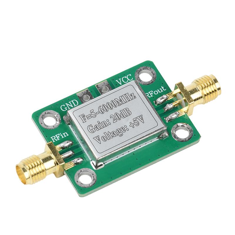 5M-6GHz RF Low Noise Broadband Signal Amplifier Power Amplifier Gain 20dB RF Amplifier Module 5-6000mhz 5VDC 
