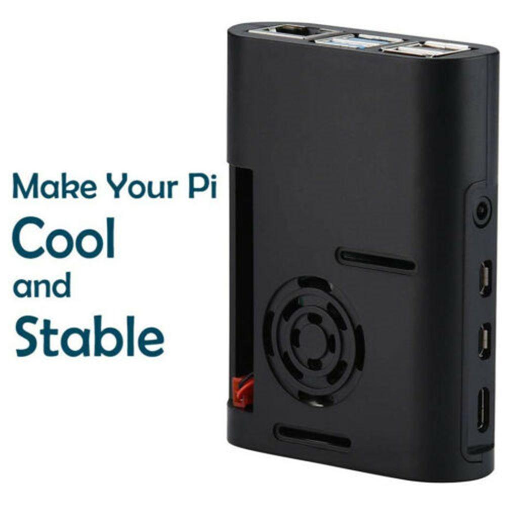 ASB Cooler for Raspberry Pi 4 Model B, Pi 4B, Pi 4 Heatsink with Cooling Fan Case Shell Cover