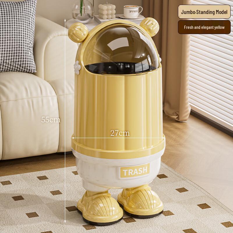 Cactus Flip-Top Kitchen Trash Can