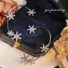 Women Fashion Versatile Snowflake Zirconia Ear Hanger No Earhole Ear Clip Adjustable Surrounding Earstuds Advanced Sense Decor
