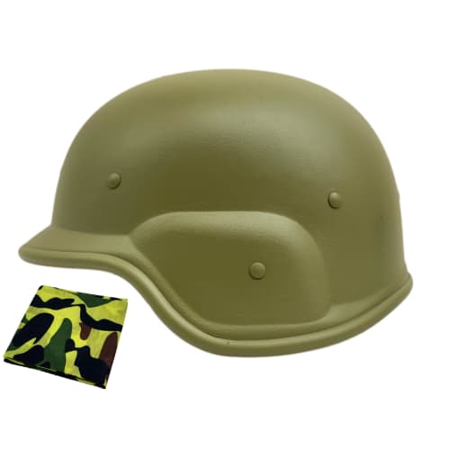 US Military Fritz-Type M88 Helmet with Warmer, Camouflage, for Airsoft (Size 10, Khaki (without Cover))