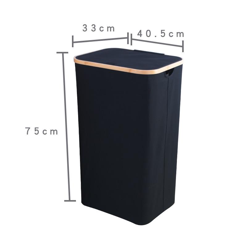 Foldable Japanese Style Laundry Basket with Inner Bag - Super Large Fabric Hamper for Bedroom and Bathroom.
