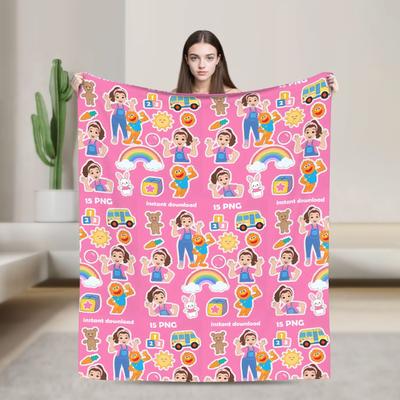 Miss Rachel Plush Blanket Children Flannel Throw Blanket For Living Room Warm Soft Customized Quality Bedspread Gift