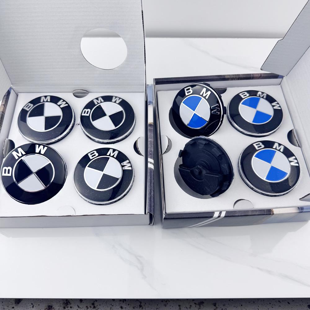 4 stuks mini BMW Logo Zwevende Wielnaafdopjes 68 mm Magnetische Levitate Wielnaven Auto Vervangingsaccessoire 1/3/5/7 X1 X3 X5 X6