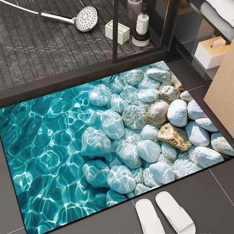 Diatomaceous Earth Non-slip Quick-dry Bathroom Mat – Water Absorbent & Dirt-resistant