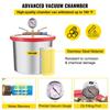 2 Gallon Vacuum Chamber Silicone Expoxy Degassing 4CFM 1/3HP Vacuum Pump
