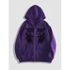Sudadera Cardigan con Estampado Estilo Oscuro Gótico para Hombre Otoño e Invierno, Suéter Sencillo Casual con Cremallera
