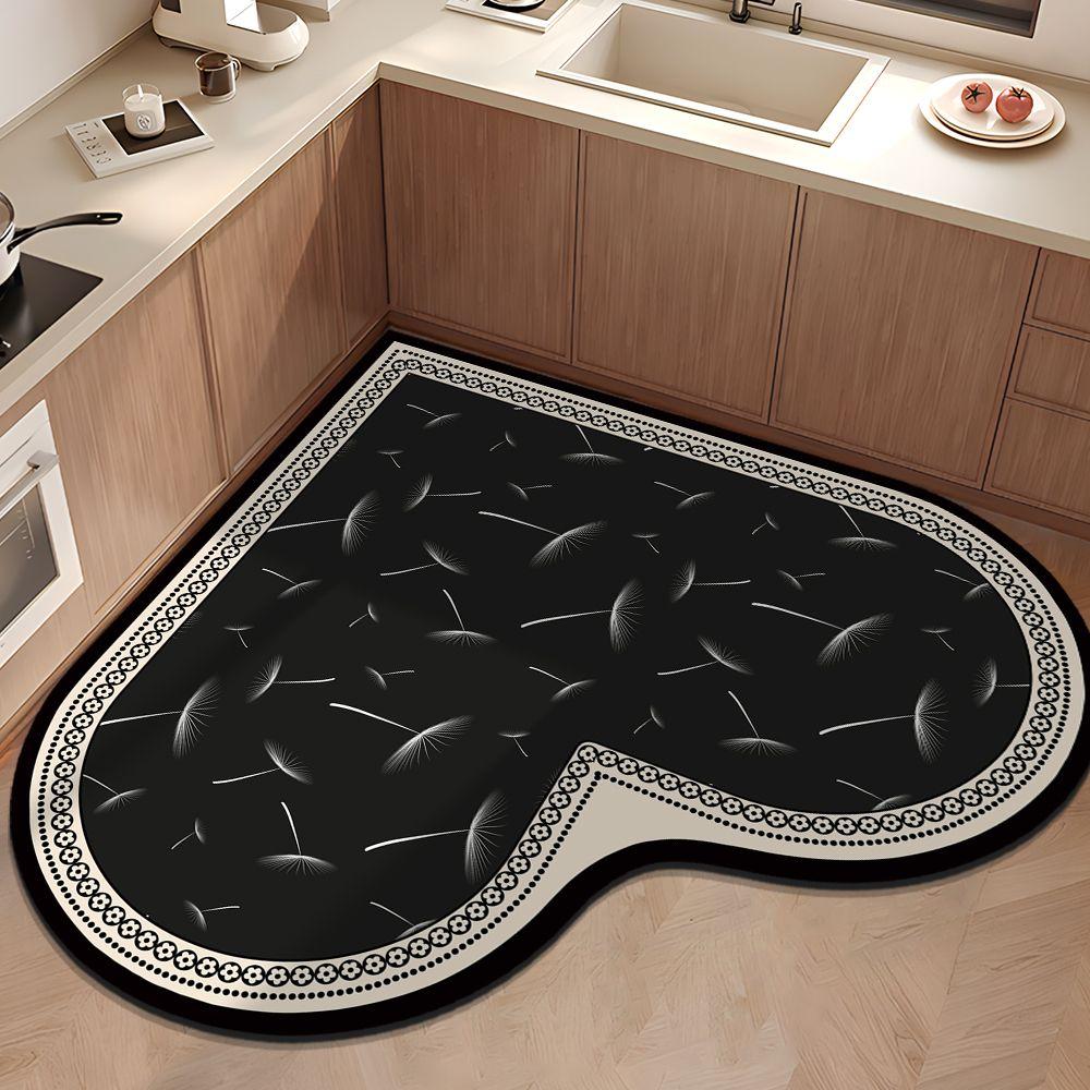 

Милый коврик в форме сердца, впитывающий грязь, устойчивый к износу и скольжению для кухни и ванной комнаты 70 * 70cm