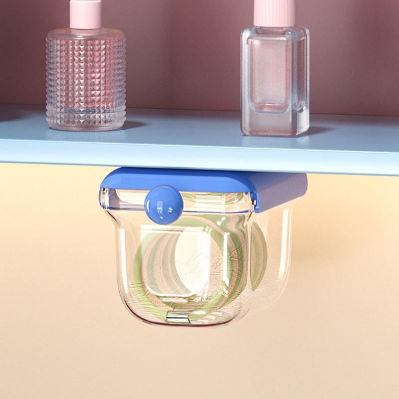Transparent Bathroom Cotton Stick Makeup Cotton Bedroom Pull-Out Storage Drawer Style Storage Box Under The Mirror Cabinet