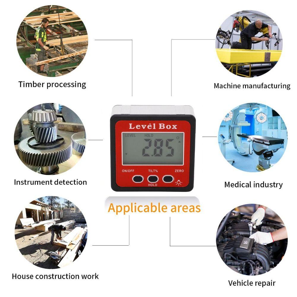 Level Meter Level Protractor Inclinometer Electronic Tilt Angle Box  Measurement Electronic Tool
