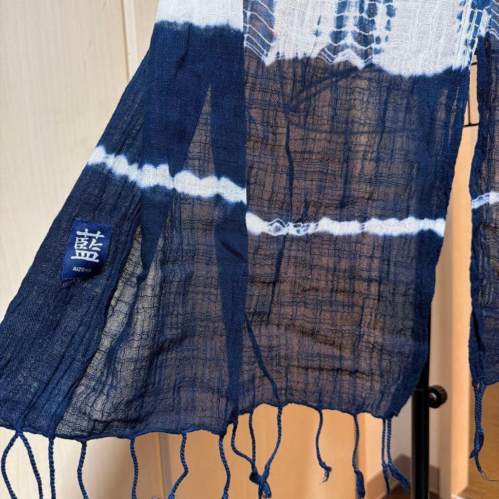 Used Indigo dyed lightweight stole/shawl