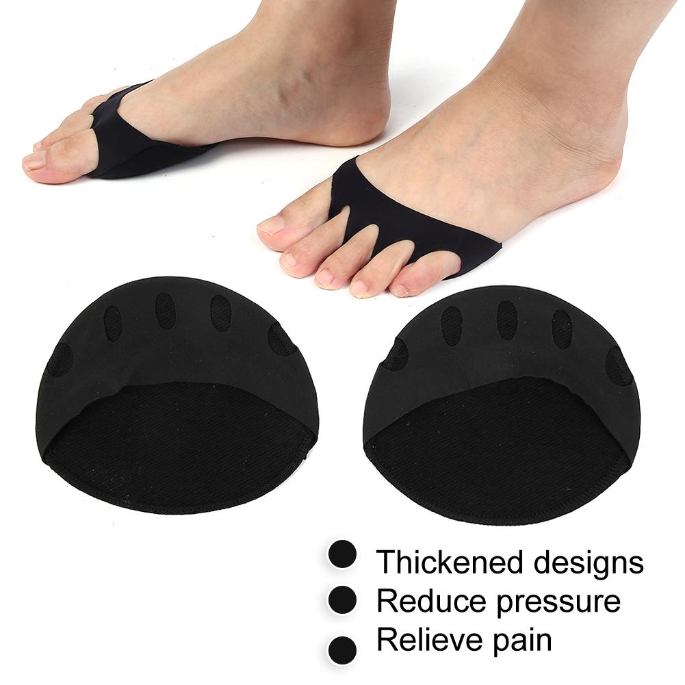 2 Pairs High Heeled Shoes Breathable Forefoot Pad Stress Pain Relief Forefoot Patch(Black )