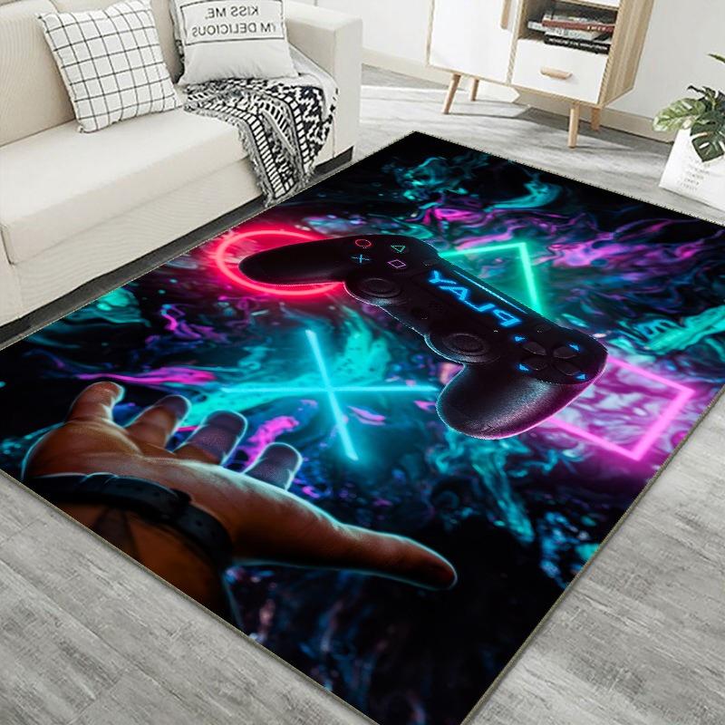 Game Controller Large Area Rug Game Room Carpet for Living Bedroom Slip-resistant and Wear-resistant Soft Floor Mat Home Decor