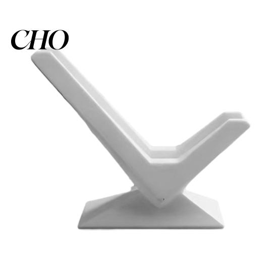 Professional Card Holder 3D Printed Business Holder, Display Rack, High-end Inclined Design Stand for Office Desk Accessory Storage Solution белый