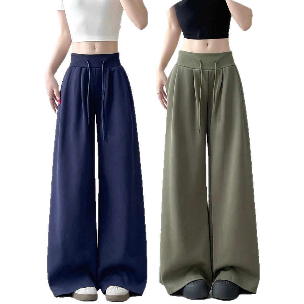 2025 Women's American-Style Wide-Leg Sweatpants: Loose, Relaxed, Korean-Inspired Casual Autumn Wear