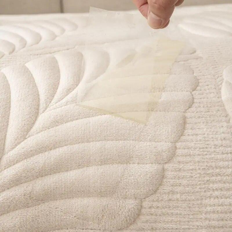 Cuscino per divano in velluto foglia d'oro moderno semplice antiscivolo asciugamano autunno e inverno nuovo latte