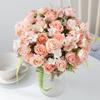 Silk Artificial Simulation Flower Rose Festival Home Room Table Vase Outdoor Garden Wedding Wreath Bridal Bouquet Decor DIY Gift