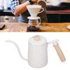 Coffee Pour Over Kettle 600ml Gooseneck Vent Hole Wooden Handle Food Grade Stainless Steel Ergonomic Gooseneck Kettle