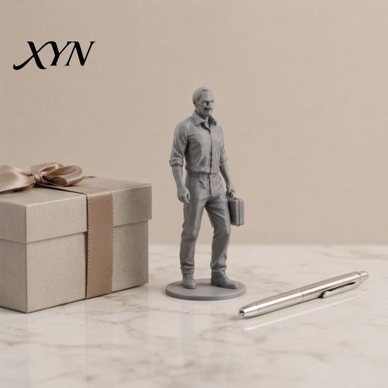 Briefcase Carrying Figure Desk Businessman Statue, 3D Printed Office Decor for Men, Statue Executive Figurine with Briefcase, Motivational Home