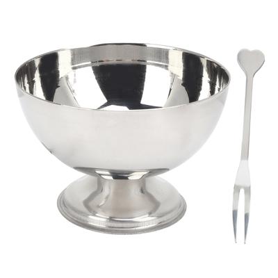 Tazones de Postre Acero Inoxidable Vaso para Batidos Base Corta Plato Mediano para Snacks Helado Fruta