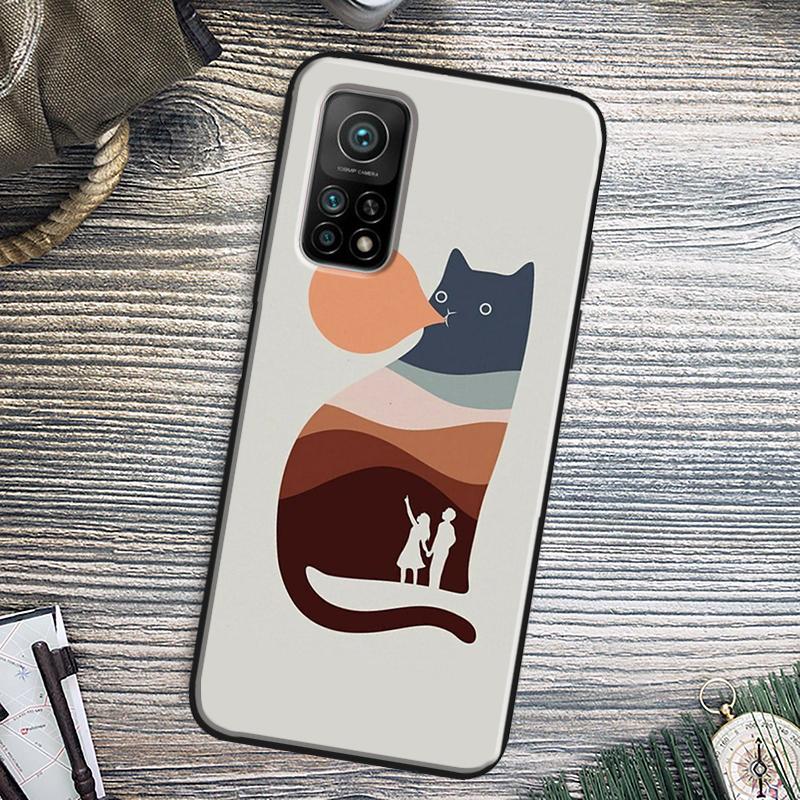 Cat Mount Fuji Japan Wave Landscape Cover For Xiaomi 13 14 15 Ultra 11T 12T 13T 14T Pro POCO X7 Pro X3 X5 F5 F6 M6 X6 Pro Case